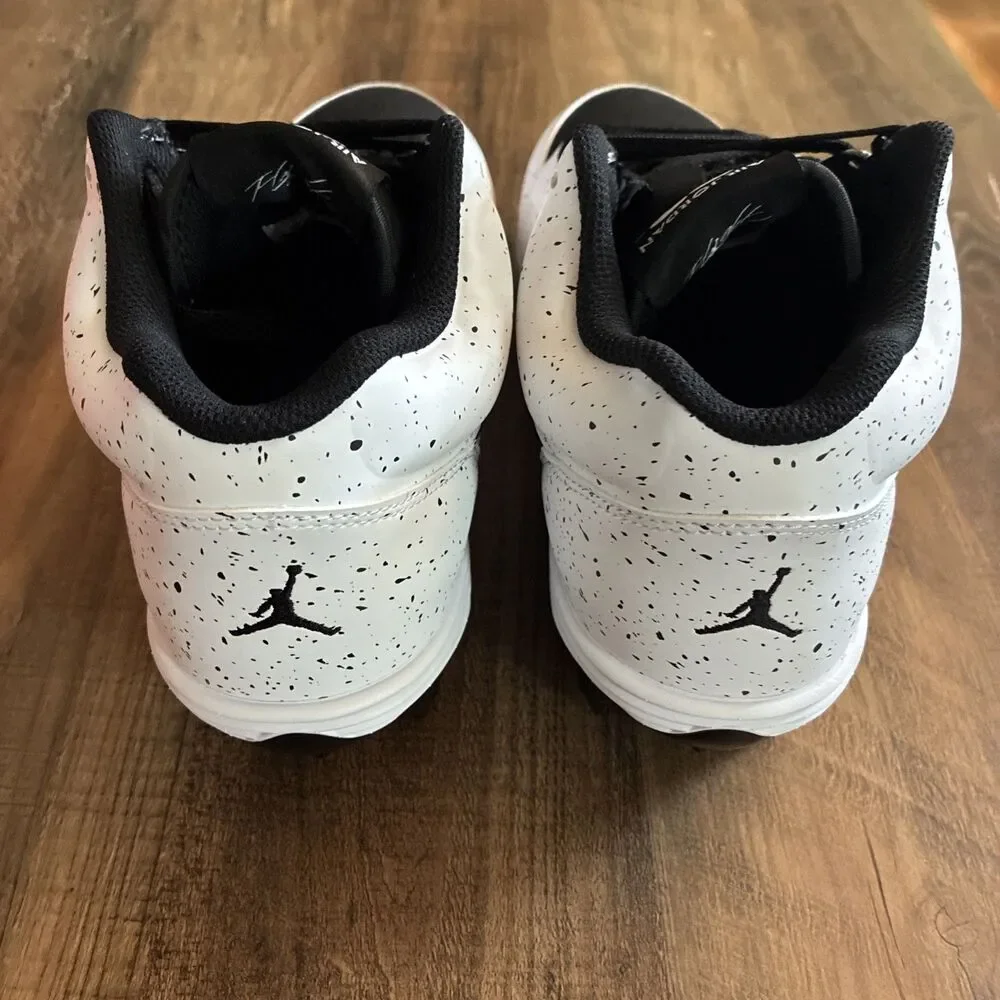 Nike Jordan Stadium 90 Low TD Men 10.5 White Speckle Football Cleats HQ0210-100